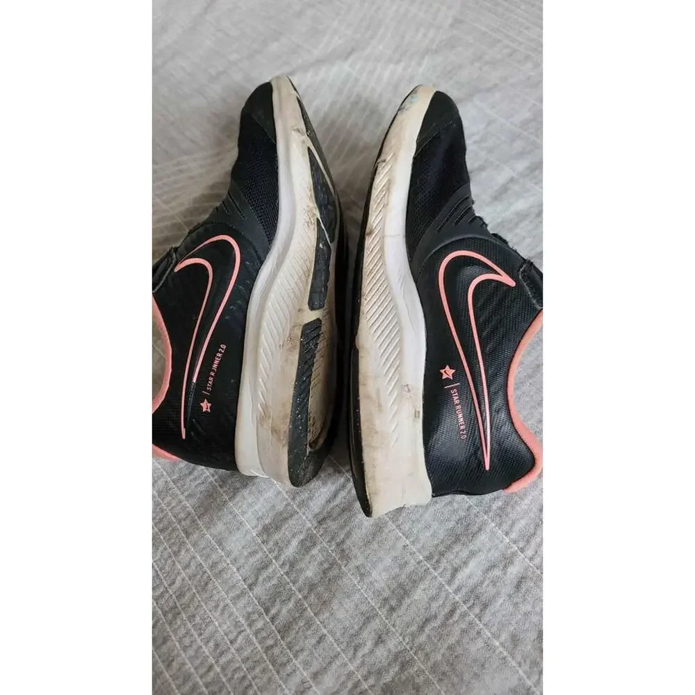 Nike Star‎ Runner 2 Youth Black Pink Running Shoes Sneakers Size 2.5Y